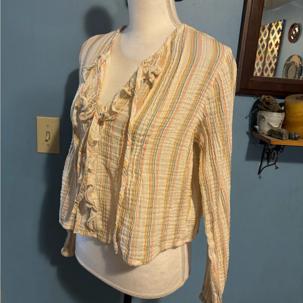 Jessica Simpson, Striped, Ruffle Top - Picture 4 of 8